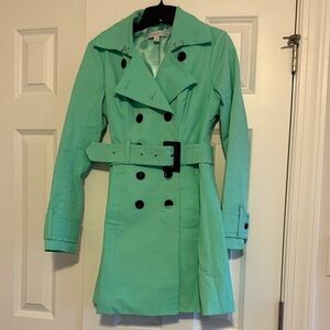 Mint Green Trench Coat